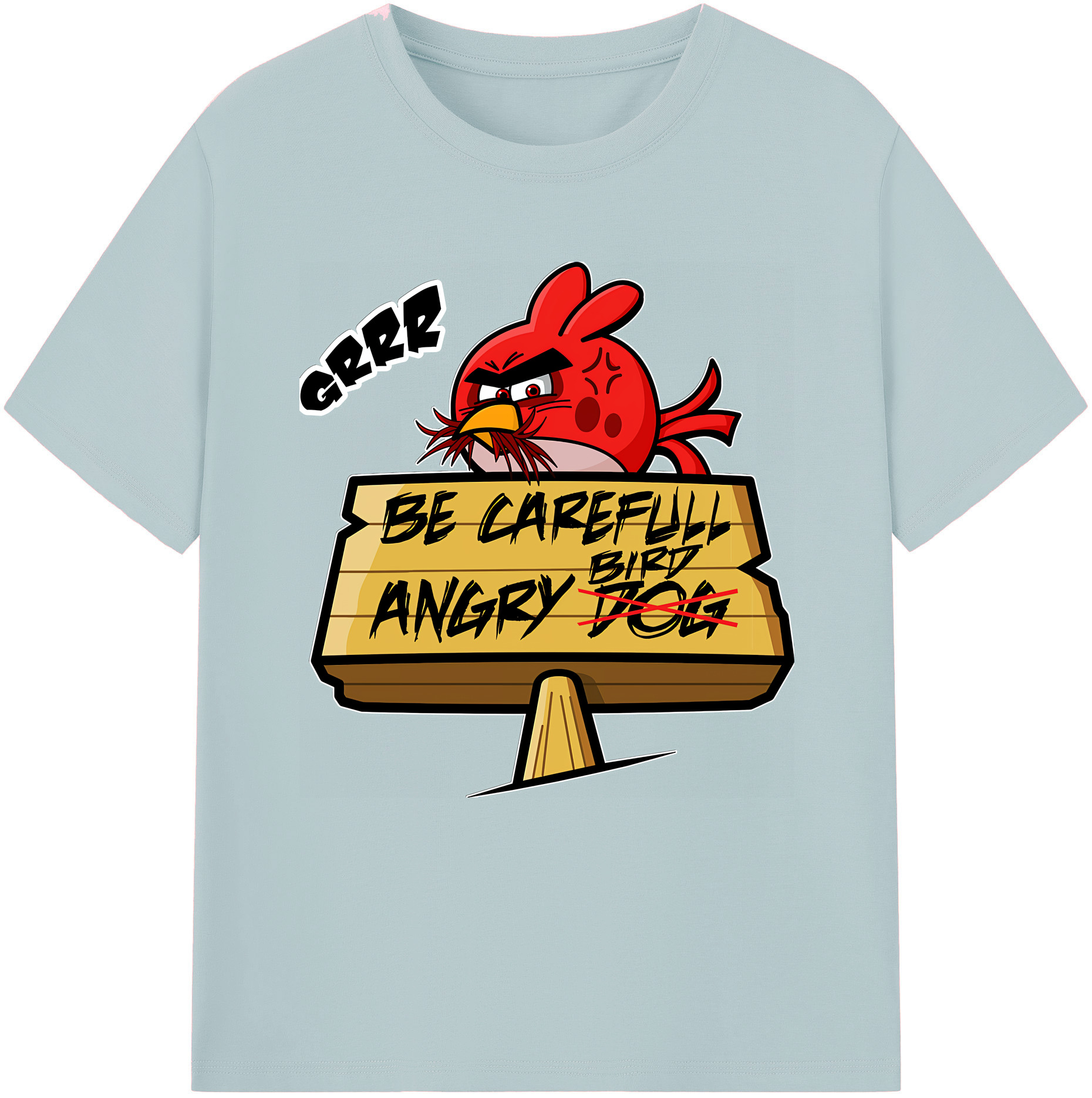 （画像用） Angry Birds アングリーバード 綿100％半袖Tシャツ（フロントプリント）